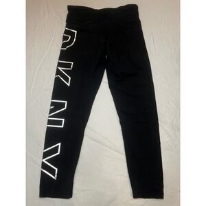 DKNY Sport Black Capri Leggings Activewear Yoga Pants Women's Medium Gym Workout